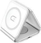 Dudao A11N 15W 3in1 induktív töltő - fehér + USB-C / USB-C kábel