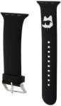 Karl Lagerfeld Apple Watch 42/44/45/49 mm Karl Lagerfeld Choupette Head NFT óraszíj fekete