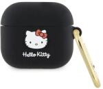 Hello Kitty Szilikon 3D Macska Fej tok AirPods 3 - fekete