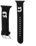 Karl Lagerfeld Apple Watch 38/40/41 mm Karl Lagerfeld Karl és Choupette Head NFT óraszíj fekete