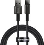 Baseus Tungsten Aranyozott USB A - USB Type-C kábel 100W 2m fekete (CAWJ000101)