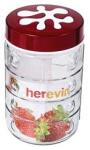 SOLMAZER IRIS üveg fűszertartó négyzetes mintával 1.350ml, piros, lila vagy zöld színű 135902-000 (135902-000) (135902-000)