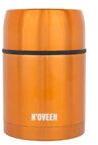 N'OVEEN Termos pentru supa/mancare NOVEEN TB943 600ml, Perete dublu, Inox, Husa transport (TB943 Copper) - eshopp