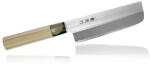 TOJIRO Кухненски нож Fuji Cutlery Ryutoku Nakiri, 160mm дължина на острието, дръжка от магнолия, кафяв (FC-580)
