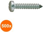 Schaefer-Peters Set 500 x Surub Cap Bombat pentru Tabla 7981 Inox A2 -3.5 x 22 (COR-500x798123522S)