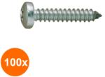 Schaefer-Peters Set 100 x Surub Cap Bombat pentru Tabla 7981 Inox A2 -4.8 x 80 (COR-100x798124880S)