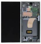 Samsung S928 S24 Ultra 5G (2024) Előlap Keret+LCD Kijelző+Érintőpanel, Szürke, Titanium Gray (GH82-33396A) Szerelt, Gyári, Service Pack