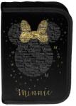 PASO DISNEY MINNIE egyrekeszes, felszerelt, kihajtható tolltartó lányoknak, black-gold
