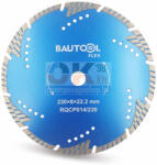 BAUTOOL gyémánttárcsa turbo szegmens 230x22, 2 mm (brqcp014230) (brqcp014230)