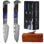 HARAHU CO-32810 2x Damaszk outdoor összecsukható kés - Kék KP32810