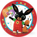 Bing Red papírtányér 8 db-os 23 cm - lord