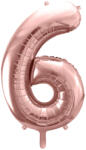  6-os Szám Óriás Fólia Lufi Rosegold 105cm