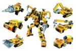 Qman ® 1417 | készségfejlesztő építőjáték | 479 db építőkocka | 6-az-1-ben Munkagép robot (PZTV-QH1417)