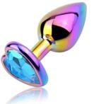 Guilty Toys Anal Plug Rainbow Buttplug Small, Heart Shape, Light Blue Crystal