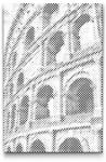  PontPöttyöző - Colosseum közelről Méret: 40x60cm, Keretezés: Műanyagtáblával, Szín: Piros