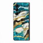  Galaxy Z Fold 6 - Kék agata mintás hátlap fólia