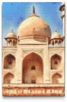  Gyémántszemes kirakó - Taj Mahal közelről Méret: 20x30cm, Keretezés: Műanyagtáblával, Gyémántok: Négyzet alakú