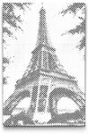  PontPöttyöző - Eiffel-torony oldalról Méret: 20x30cm, Keretezés: Keret nélkül (csak a vászon), Szín: Piros