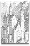  PontPöttyöző - Neuschwanstein közelről Méret: 20x30cm, Keretezés: Műanyagtáblával, Szín: Zöld