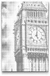  PontPöttyöző - Big Ben közelről Méret: 20x30cm, Keretezés: Kartonlemezen, Szín: Zöld