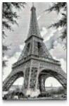  Gyémántszemes kirakó - Eiffel-torony oldalról Méret: 20x30cm, Keretezés: Műanyagtáblával, Gyémántok: Négyzet alakú