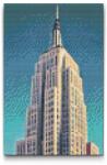  Gyémántszemes kirakó - Empire State Building közelről Méret: 20x30cm, Keretezés: Keret nélkül (csak a vászon), Gyémántok: Kerek