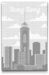  PontPöttyöző - Hong Kong Méret: 40x60cm, Keretezés: Keret nélkül (csak a vászon), Szín: Fekete