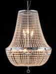 Clayre & Eef Candelabru metal argintiu sticla transparenta 60x85/200 cm (5LL-CR52)