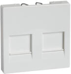 Schneider Electric Schneider Merten fedlap, 2xRJ45 moduláris betétekhez, polárfehér (System-M) (MTN4562-0319)