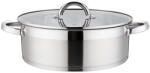 Grunberg Cratita din inox Grunberg, capac din sticla, 16 cm, 1.9 l, baza realizata din trei straturi (GR7016)