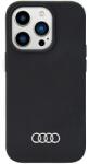 Audi iPhone 14 Pro Fekete Eredeti AUDI Hardcase Szilikon Tok AU-LSRIP14P-Q3/D1-BK
