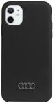 Audi iPhone 12/12 Pro Fekete Eredeti AUDI hardcase szilikon tok AU-LSRIP12P-Q3/D1-BK