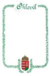 PD A/4 álló címeres zöld oklevél (P1020-1100)
