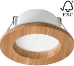LAMKUR Led вградено осветително тяло woody spot led/5, 5w/230v 4000k дъб Ø10 см (la51796)