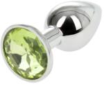 Passion Labs Dop Anal Metallic Buttplug, Medium, Argintiu/Verde Deschis, Passion Labs