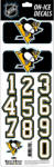 Sportstape ALL IN ONE HELMET DECALS - PITTSBURGH PENGUINS - DARK HELMET Védősisakszám