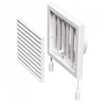 VENTS Műanyag Szellőzőrács Szabályozható Zsaluval, Csőcsatlakozóval 250x250 D=200 (mv 250/200 Vrs Abs)