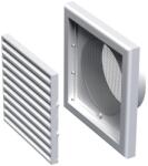 VENTS Műanyag Szellőzőrács Csőcsatlakozóval 154x154 D=100 (mv 100 Vs Abs)