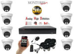 Monitorrs Security - AHD dóm kamerarendszer 8 kamerával 5 Mpix - 6197K8