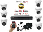 Monitorrs Security - AHD dóm kamerarendszer 7 kamerával 5 Mpix - 6197K7