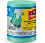 FINO Saci menajeri cu manere 35 L verzi Fino HD 100 bucati/rola (FINSACIMHD35L100V)