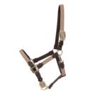 Kentucky Horsewear Plaited Nylon' kötőfék, beige - Full