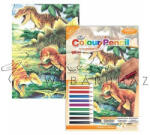  Számozott színező készlet, mini - Dinoszauroszok