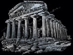  Képkarcoló készlet karctűvel, felnőtteknek - 28x36 cm - Ezüst - Parthenon
