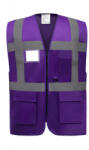 Yoko Uniszex ujjatlan Biztonsági mellény munkaruha Yoko Fluo Executive Waistcoat M, Lila