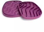 West Paw Feast Mat 2in1 Slow Feeder és Lick Mat Kutyáknak - Waves - Tropic Red
