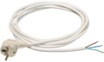 ANCO 321391 H05VV-F 10A 250V 3x1, 0 mm2 3m cablu flexo MT alb, montabil, cu fișă, cu montaj alb (321391)