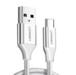 UGREEN cablu de date (USB - Type-C, 3A, încărcător rapid PD 3.0, 100W, 200cm, șiret) WHITE US288 (US288)