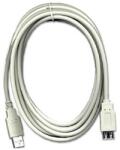  OEM USB 2.0 A - USB 2.0 A M/F cablu de date M/F prelungire 3m gri XUSBKAB2AAE3 (XUSBKAB2AAE3)