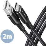 AXAGON BUCM-AM20AB 2m Tip C - USB negru cablu de date și încărcare (BUCM-AM20AB)